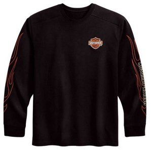 New w/tags Harley-Davidson® Men's Bar & Shield Flames Long Sleeve Tee Large